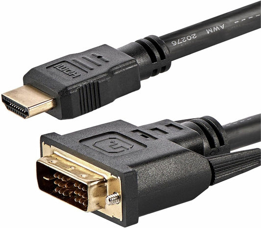 6Ft HDMI to DVI D Adapter Cable - Bi-Directional - HDMI to DVI or DVI to HDMI Adapter for Your Computer Monitor (HDMIDVIMM6)