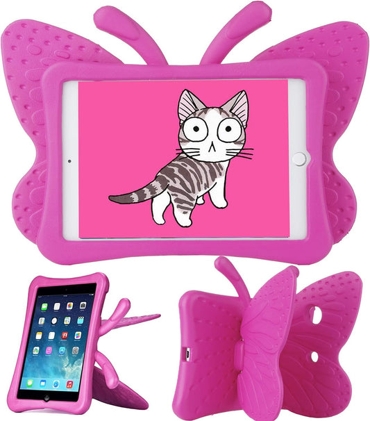 Butterfly Series EVA Shock Proof Protective Case for Apple Ipad Mini 1/Mini 2/ Mini 3/Mini 4/Mini 5/Mini 6 (Rose)